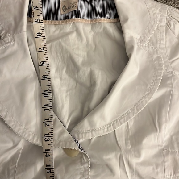 Anthropologie Elevenses White Collared Jacket - Picture 9 of 9